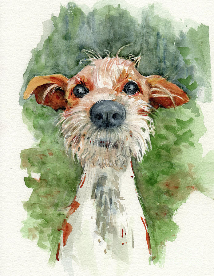 Dog Painting - Jackson by Lora Serra Dog Painting - Jackson by Lora Serra