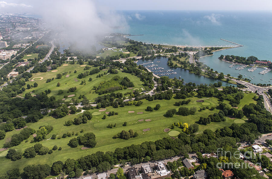 Jackson Park Golf Course in Chicago Aerial Photo Photograph by David