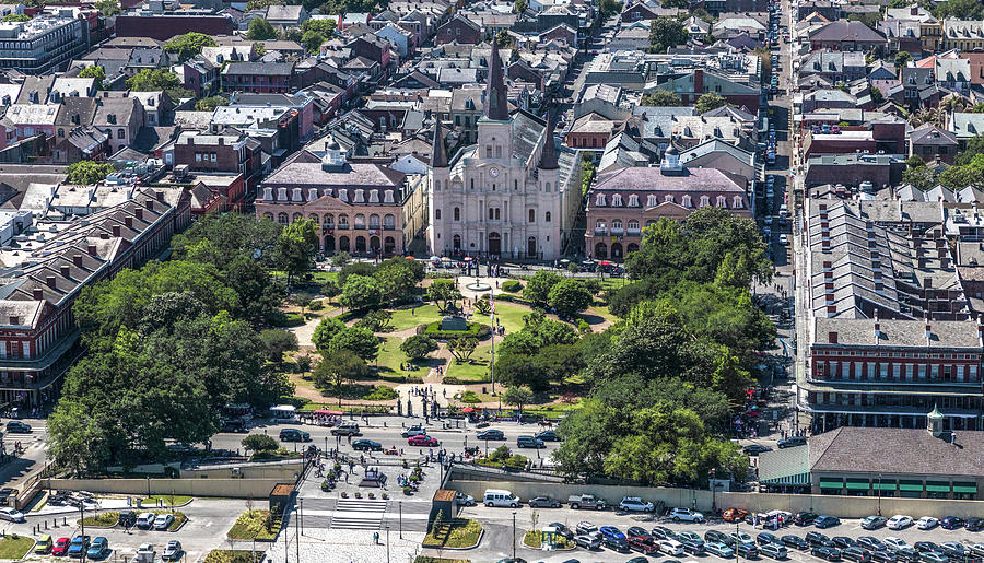 Jackson Square by Helicopter Photograph by Gregory Daley  MPSA