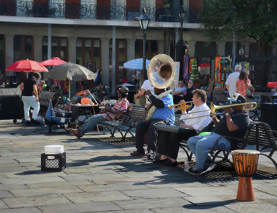 Jackson Square Musicians - New Orleans Photograph by Greg Jackson