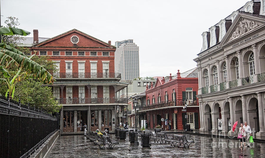 Jackson Square New Orleans Rain  Photograph by Chuck Kuhn