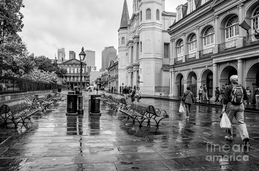 Jackson Square Rainy Day Nola Photograph