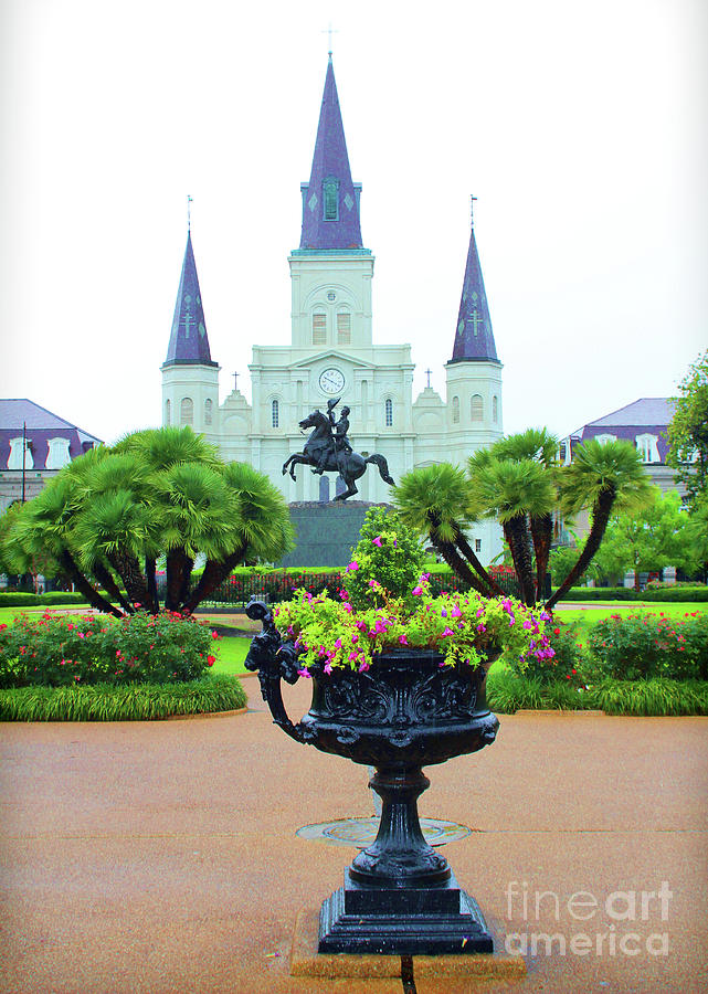 New Orleans Photograph - Jackson Square St. Louis Cathedral by Chuck Kuhn