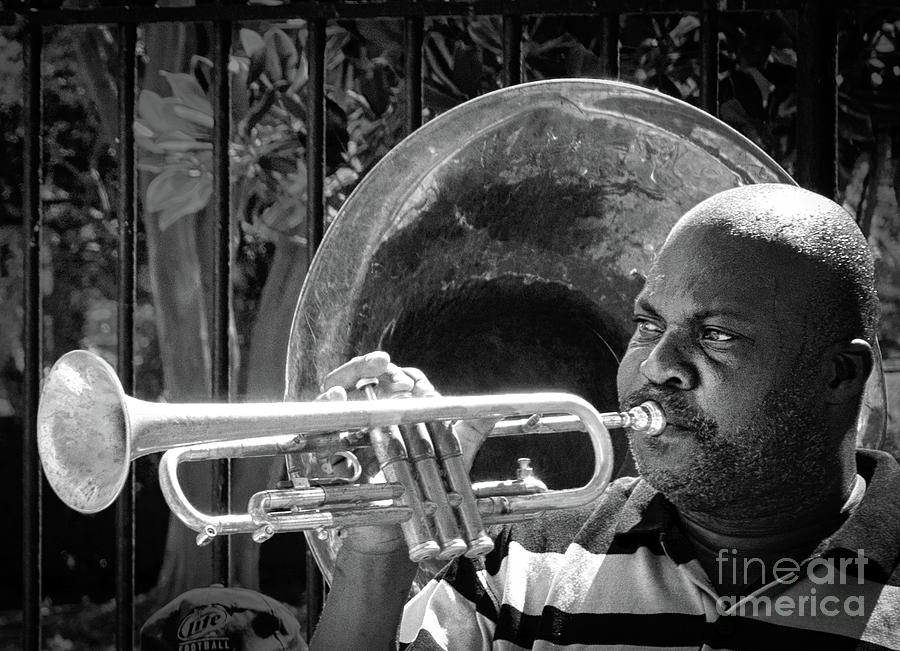 Jackson Square trumpeter Photograph by Izet Kapetanovic