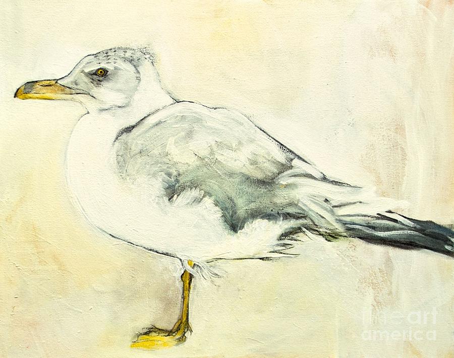 Seagull Painting - Jackson the Seagull by Carolyn Weltman