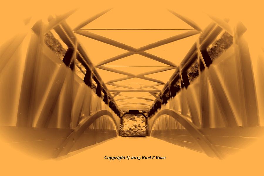 Jacksons Mill covered bridge as art Photograph by Karl Rose
