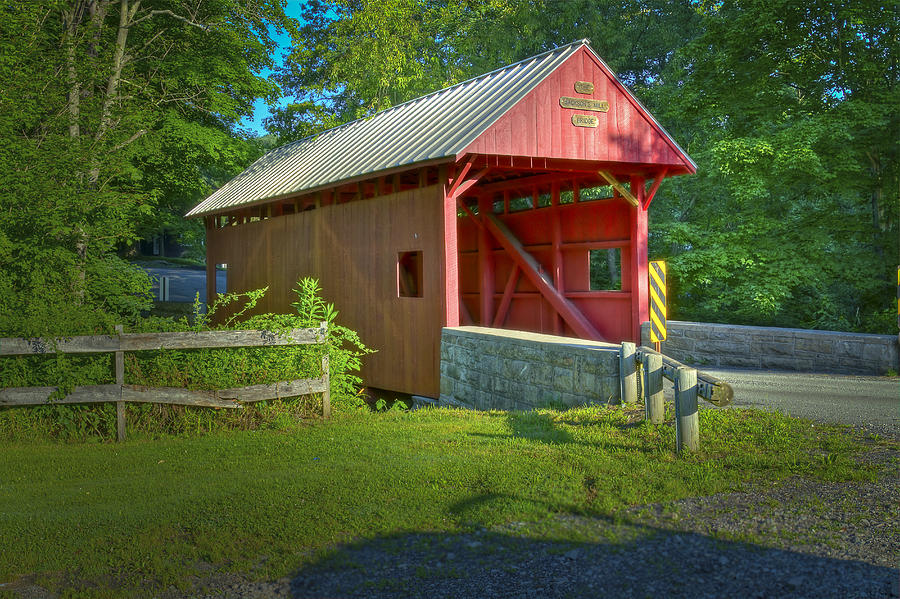 Jacksons Mill Covered Bridge Photograph by Jack R Perry