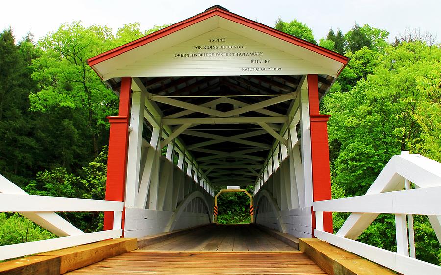 Jacksons Mill covered bridge Photograph by Karl Rose