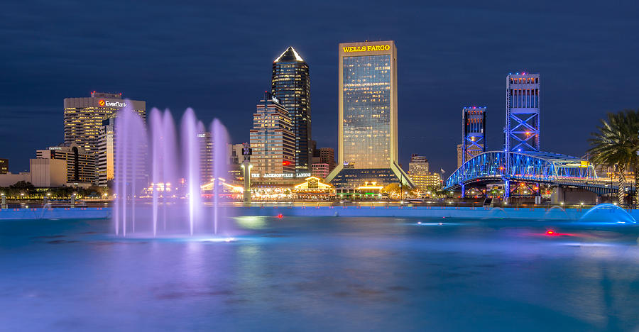 Jacksonville Blue Hour Photograph by Matt Hammerstein