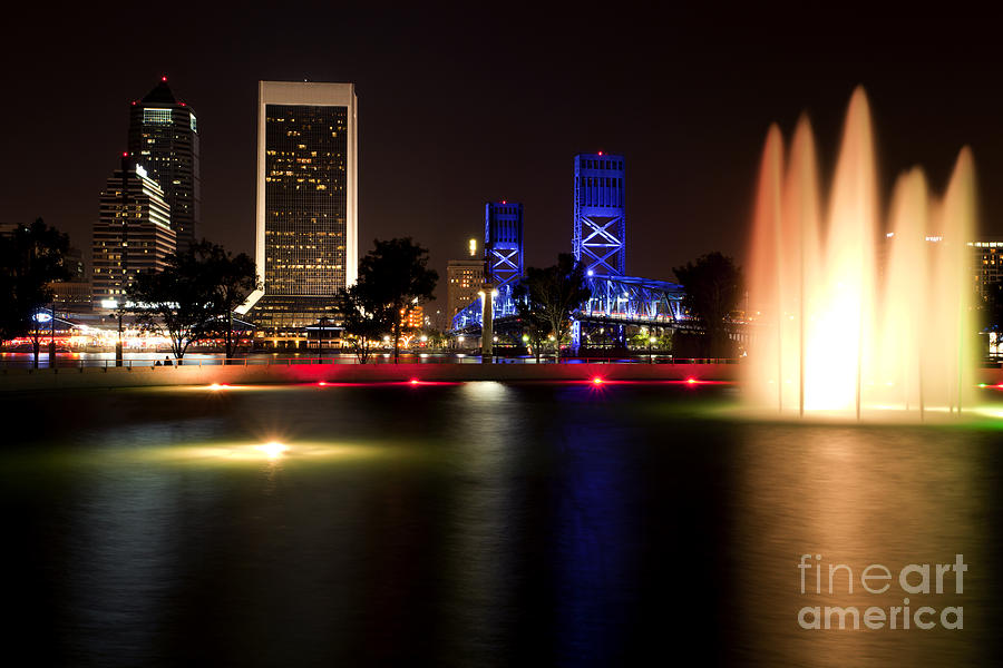 Jacksonville Florida - night Photograph by Anthony Totah