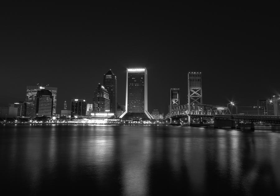 Jacksonville Landing at Night Digital Art by Sharon Batdorf