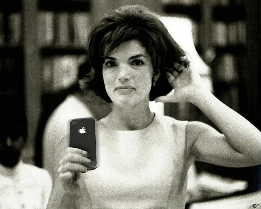 John F Kennedy Photograph - Jacky Kennedy Takes A Selfie Small Version by Tony Rubino