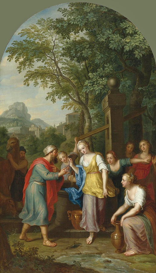 Jacob and Rachel at the Well Painting by Balthasar Beschey