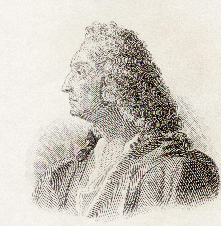Portrait Drawing - Jacob Bernoulli, Aka James Or Jacques by Vintage Design Pics
