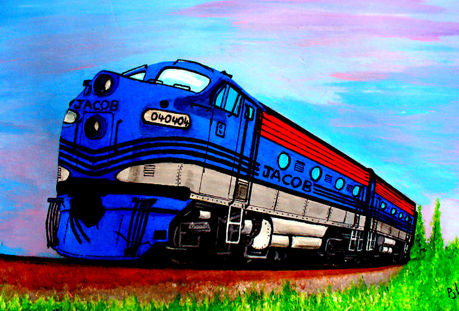 Jacob The Train Painting by Pj LockhArt