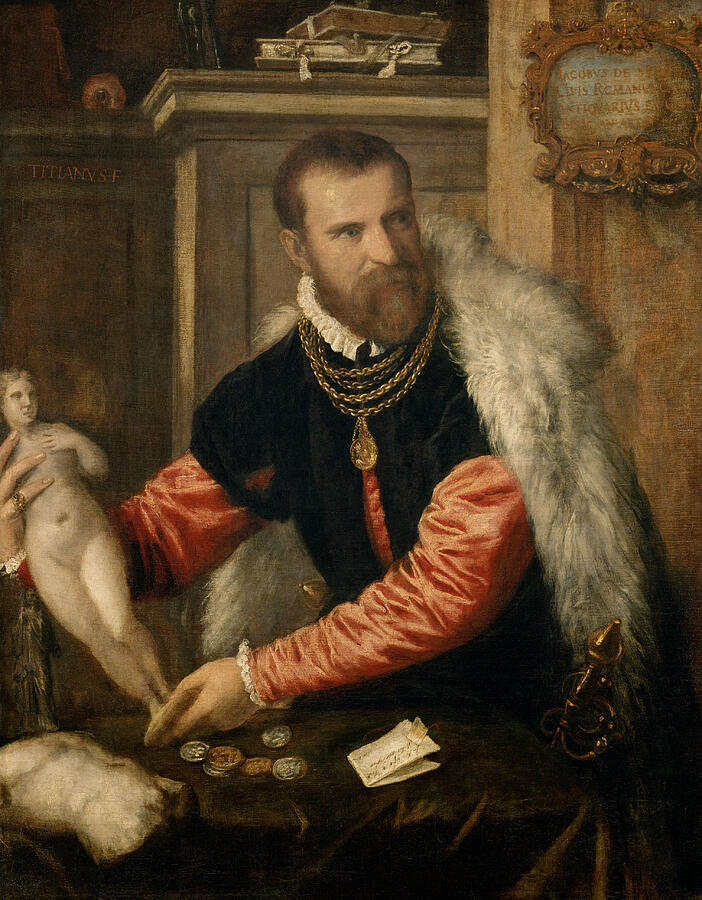 Jacopo Strada, from 1567-1568 Painting by Titian