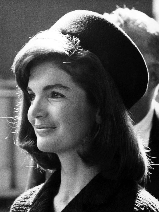 Hat Photograph - Jacqueline Kennedy, Joins The President by Everett