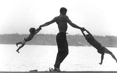 Father Photograph - Jacques D Amboise And Sons by John Dominis Father Photograph - Jacques D Amboise And Sons by John Dominis