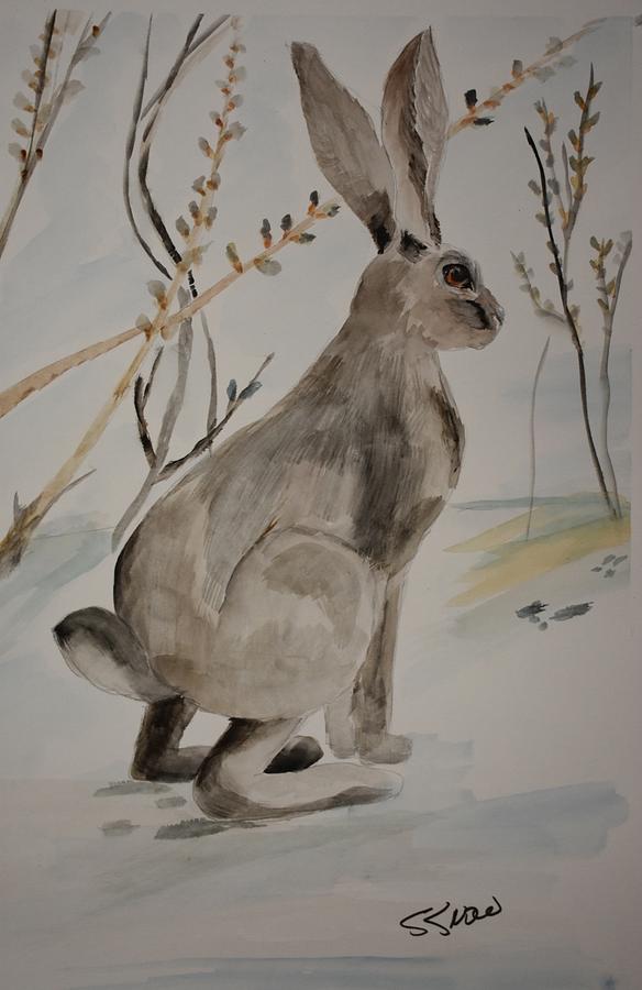 Jacques Rabbit Painting by Susan Voidets