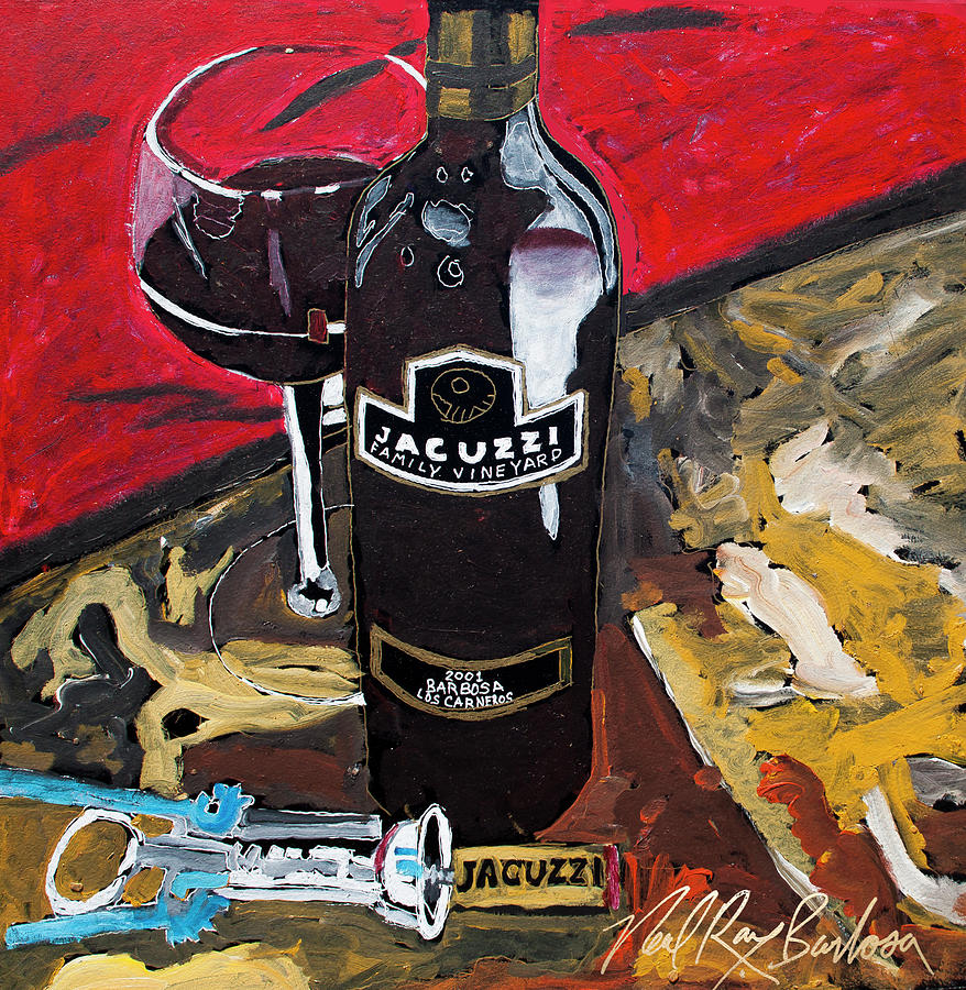 Jacuzzi wine Painting by Neal Barbosa