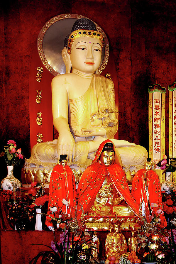 Buddha Photograph - Jade Buddha Jingan Temple Shanghai by Alexandra Till