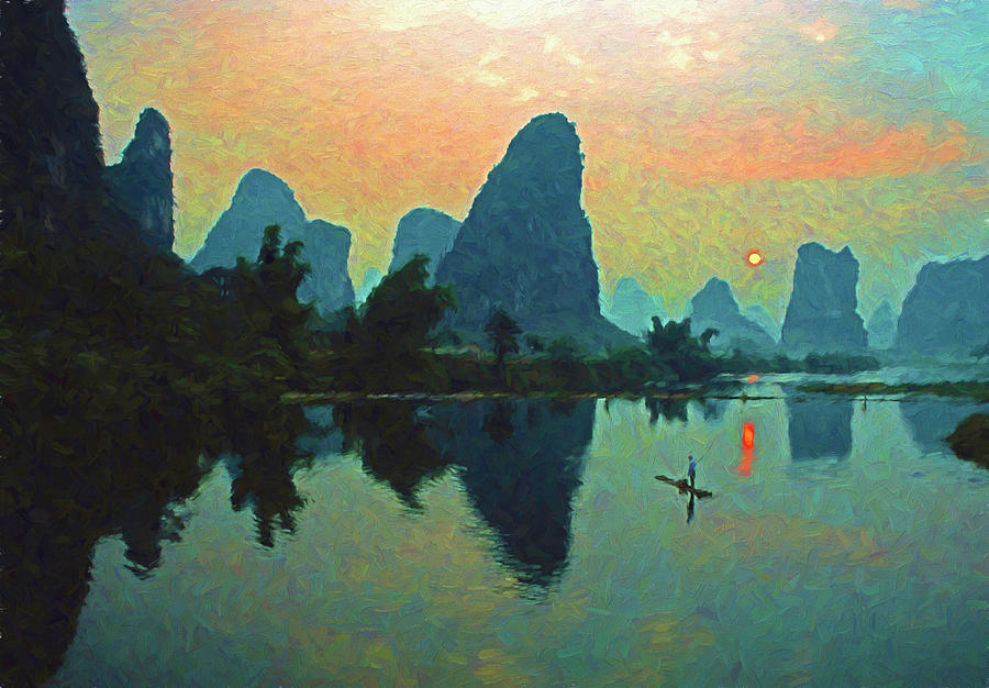 Jade Dragon River Sunrise Photograph