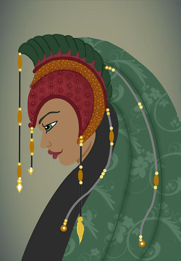 Jade Warrior Queen Painting