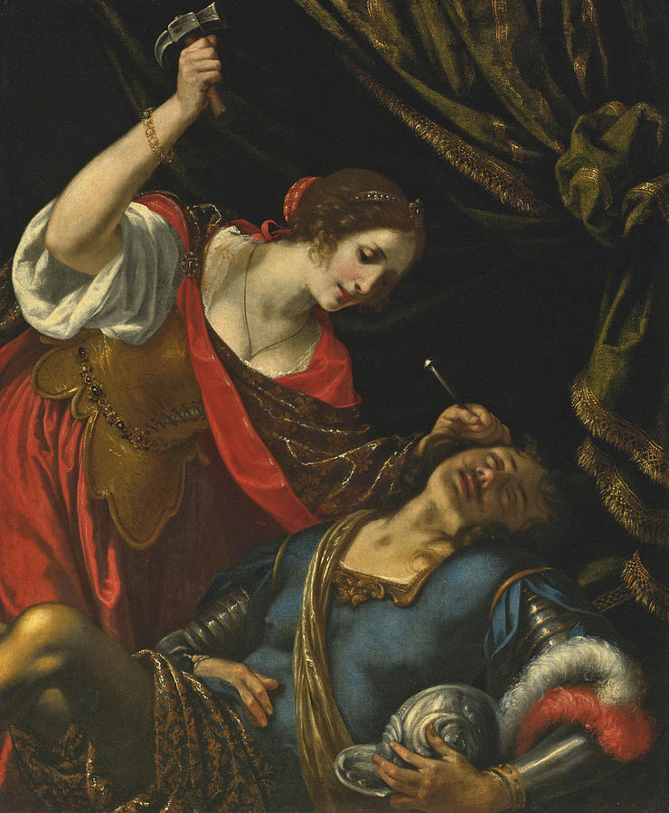 Jael and Sisera Painting by Jacopo Vignali