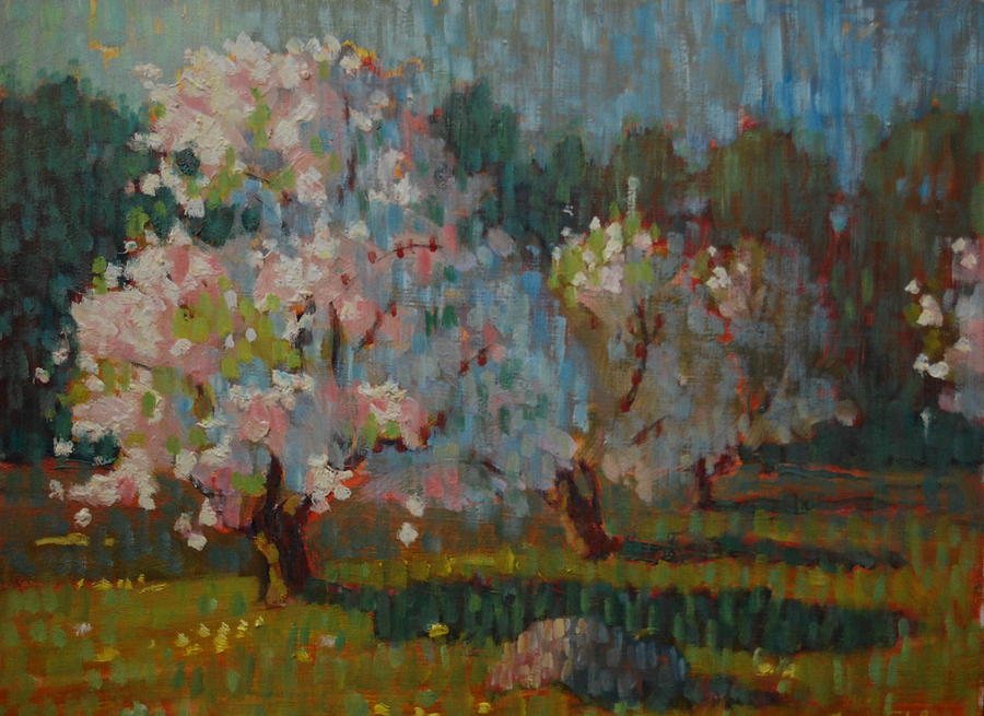 Jaeschke Orchard Painting by Len Stomski