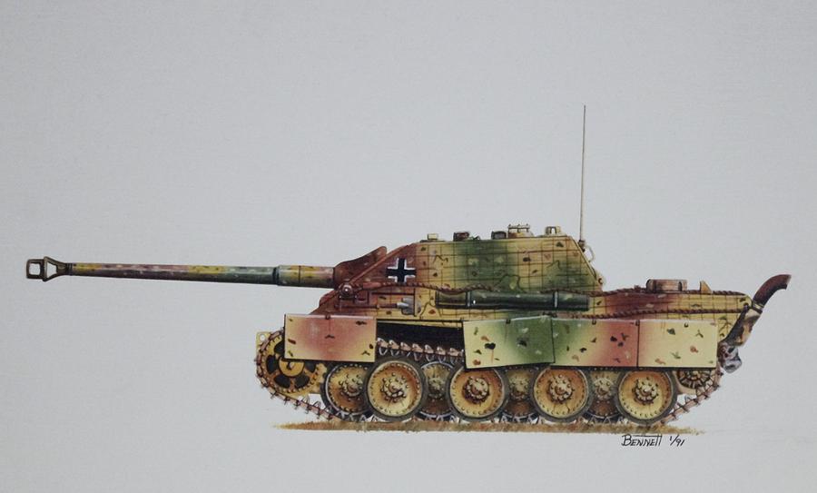 Panther Painting - Jagdpanther  by Rick Bennett
