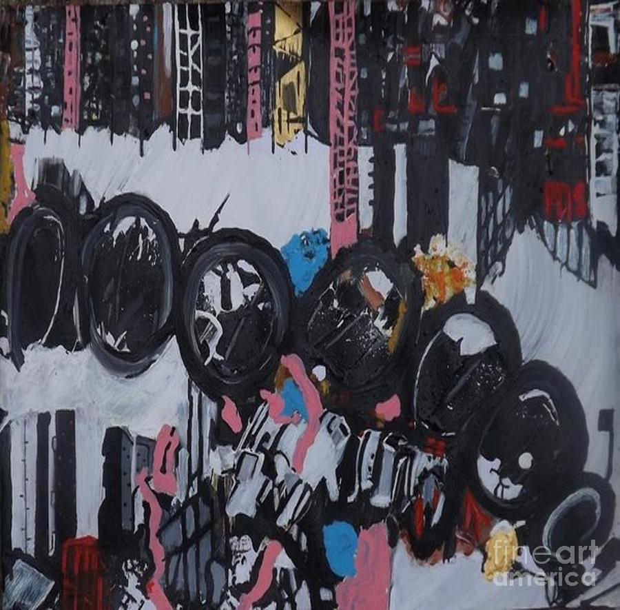 Jagged City Painting by Denise Morgan