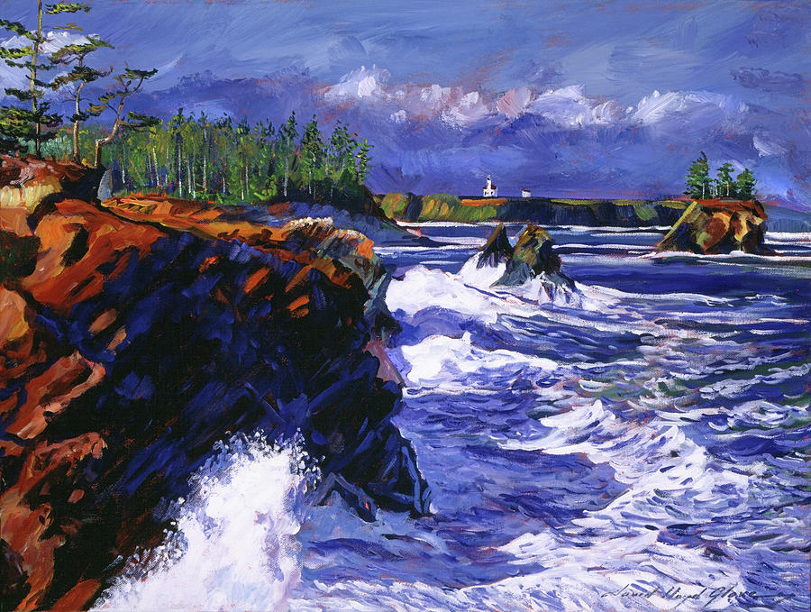 Jagged Coastline Painting by David Lloyd Glover