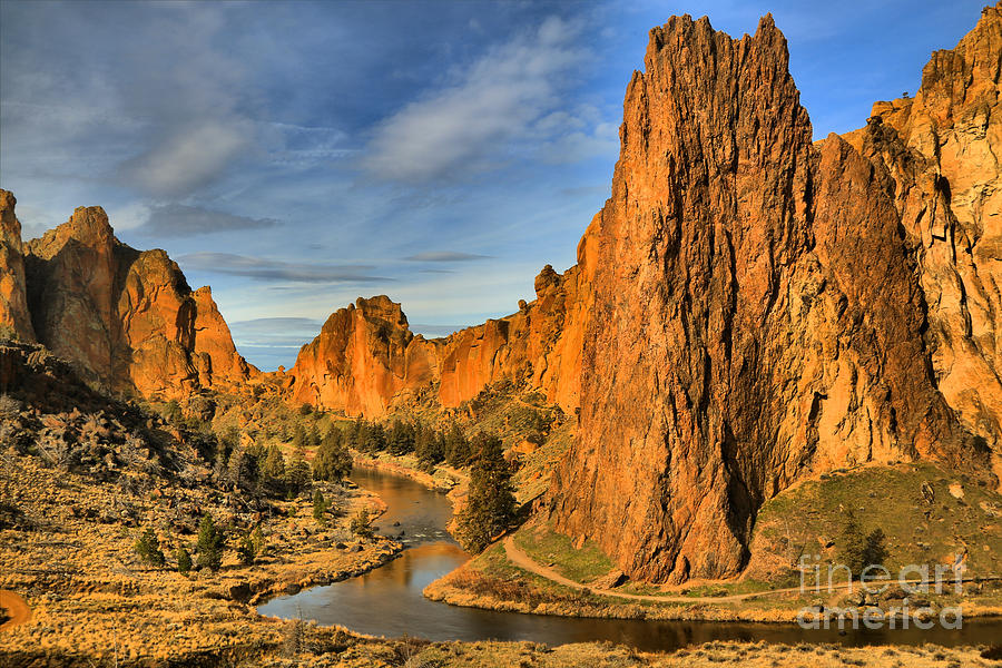 Jagged Peaks Over The Crooked River Photograph by Adam Jewell