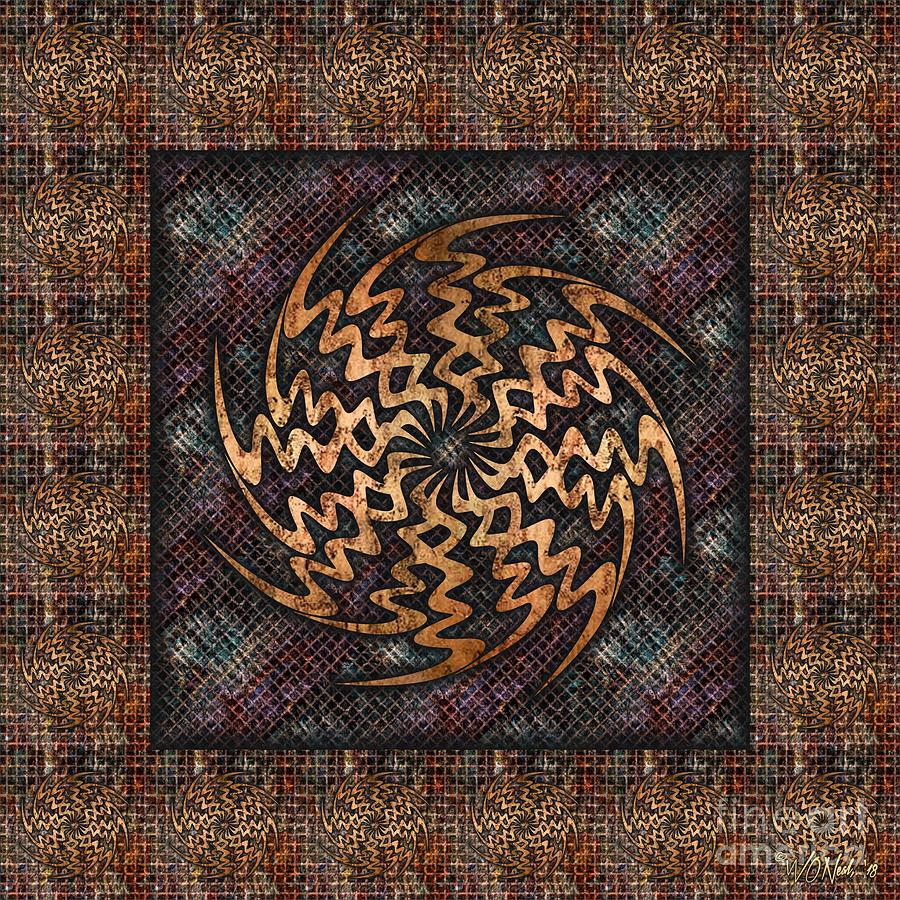 Pattern Digital Art - Jagged Sun by Walter Neal