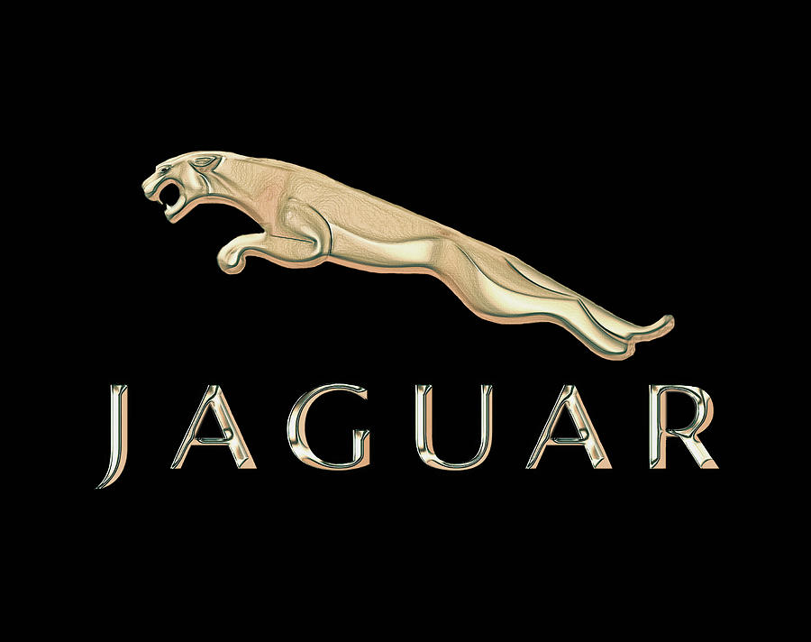 Jaguar Car Digital Art - Jaguar Car Emblem Design by Walter Colvin