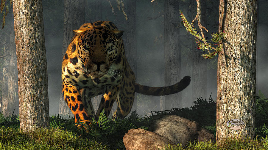 Jaguar Digital Art by Daniel Eskridge