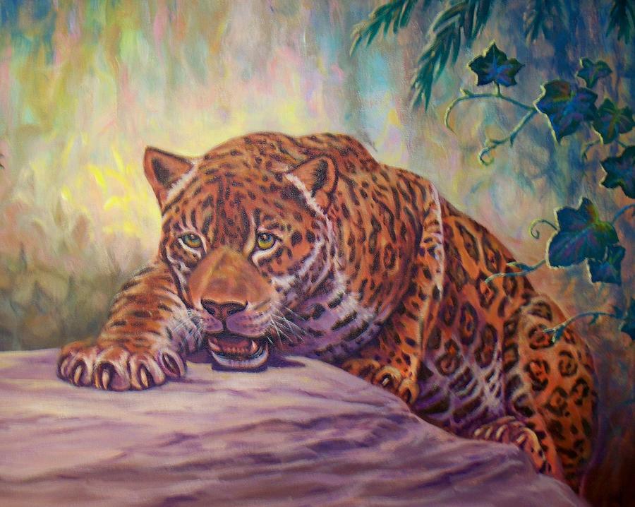 Jaguar Painting by Ed Breeding