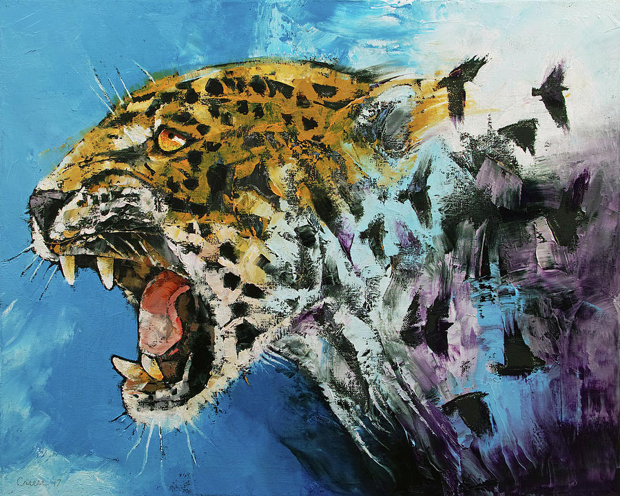 Jaguar Painting by Michael Creese