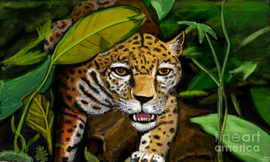 Jaguar Digital Art By Sara Schuder Fine Art America