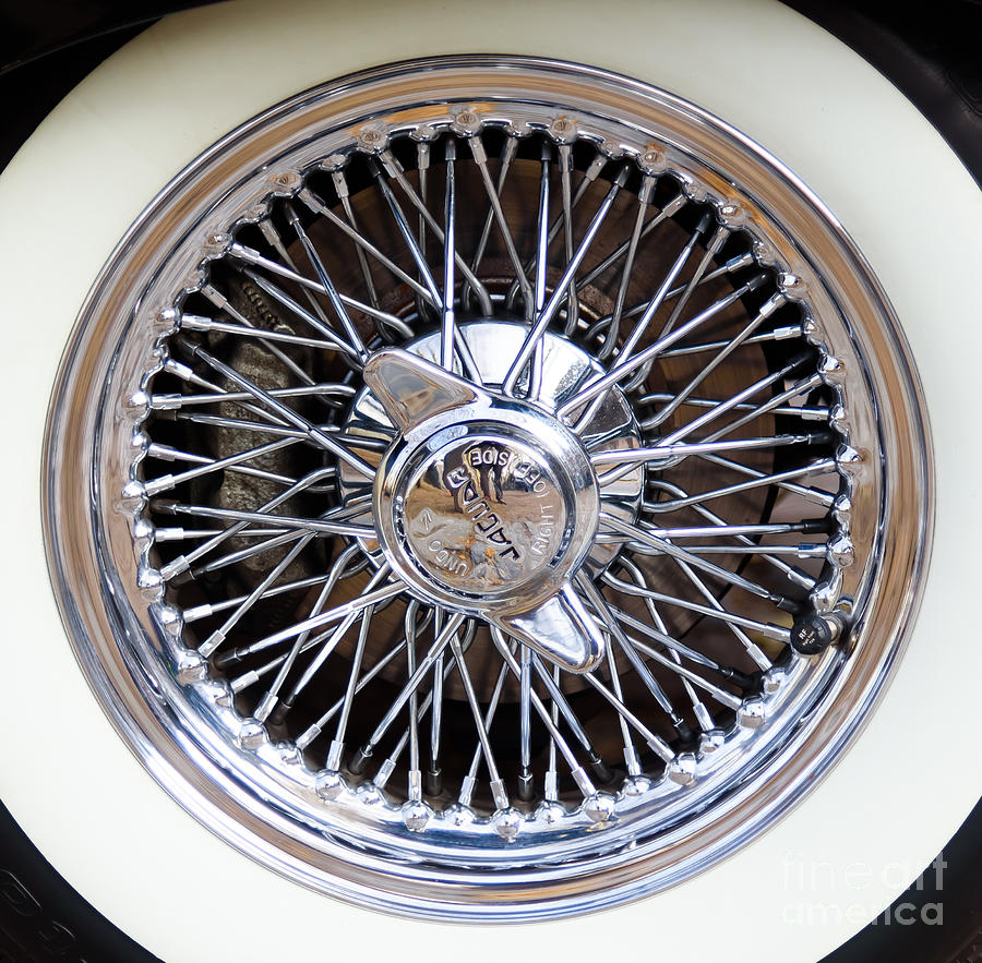 Jaguar wired wheel Photograph by Colin Rayner