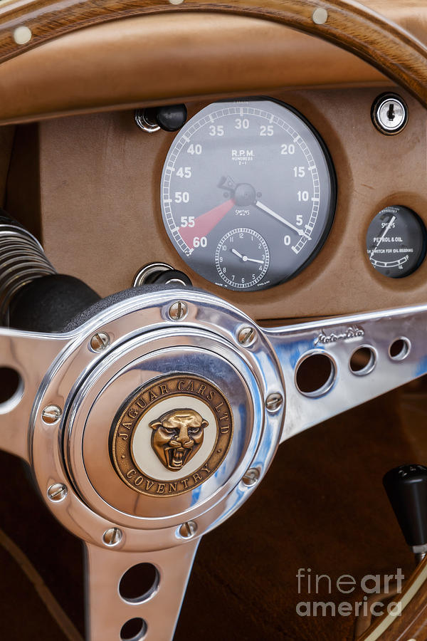Jaguar XK 120 Steering Photograph by Dennis Hedberg