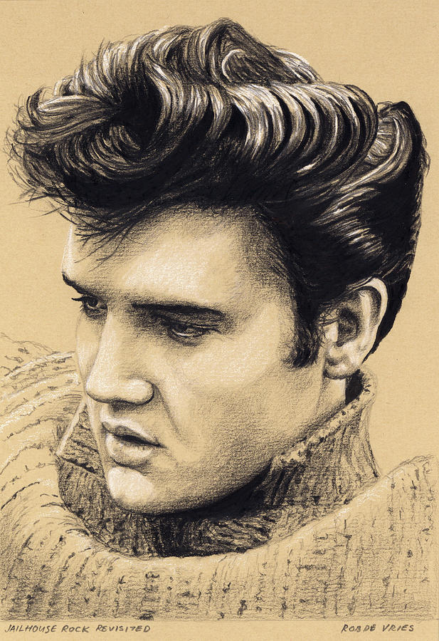Jailhouse Rock revisited Drawing by Rob De Vries