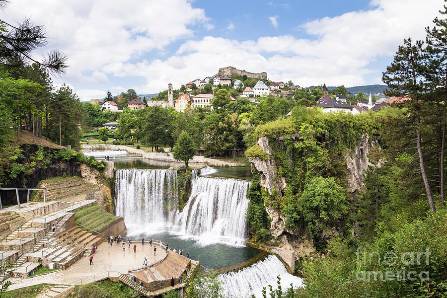 Jajce waterfall in Bosnia Photograph by Didier Marti