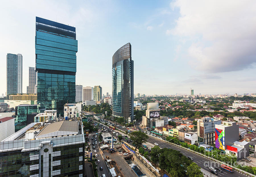 Jakarta business district.  Photograph by Didier Marti
