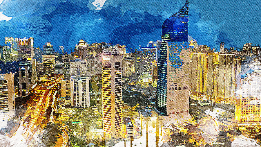 Jakarta City Digital Art by Fransiscus Angga Fine Art America