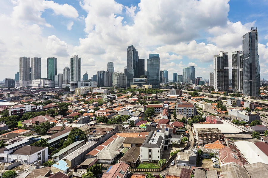 Jakarta skyline and residential district Photograph by Didier Marti