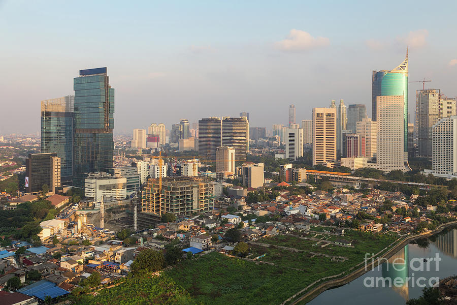 Jakarta urban skyline in Indonesia Photograph by Didier Marti