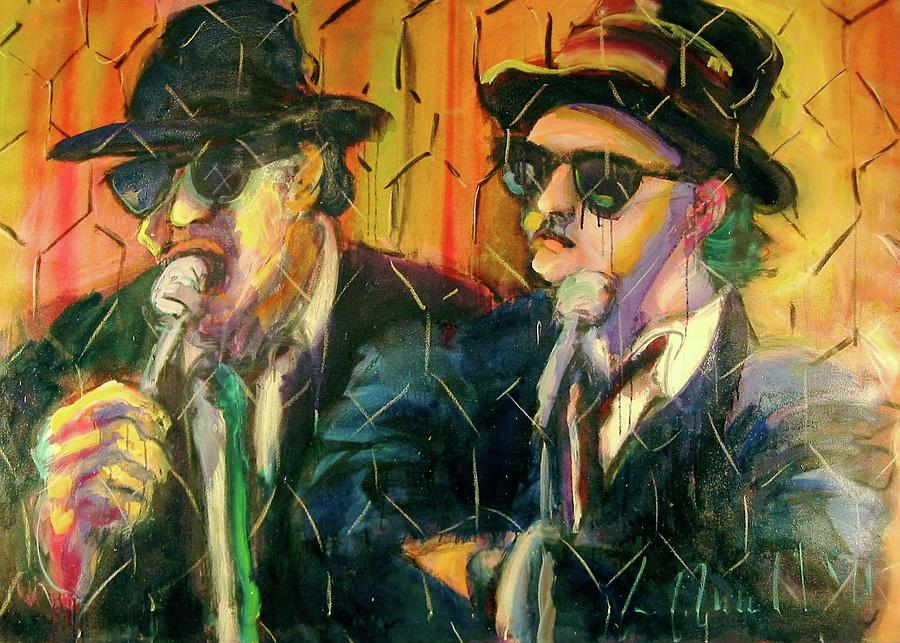 Jake and Elwood Painting by Les Leffingwell