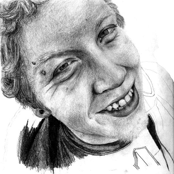 Pencil Drawing - Jake Anderson by Elizabeth Watters