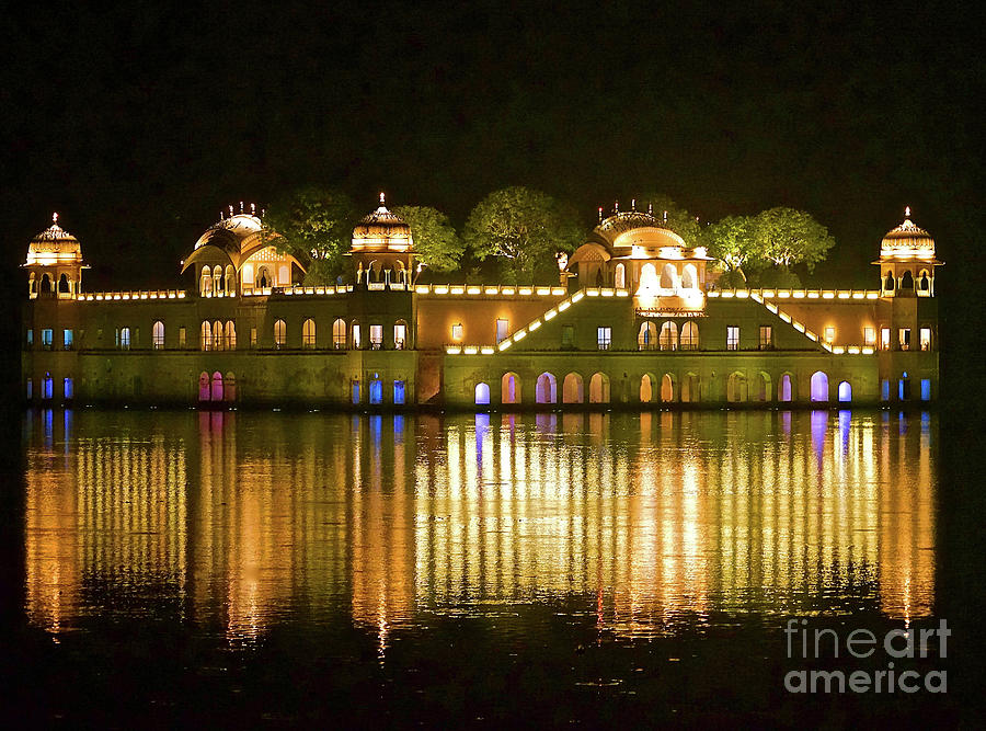 Jal Palace at Night Photograph by Michael Cinnamond